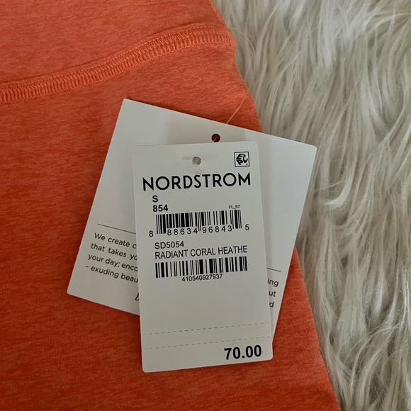 {Beyond Yoga} High Waisted Biker Shorts in Radiant Coral Heather - Womens Small - Picture 10 of 10